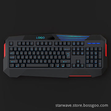 Illuminated Multimedia Keyboard, 104 Standard Keys, Novelty Burly, Multiple Languages
